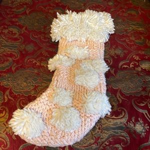 Anthropologie Pink & White Christmas 🎄 Stocking